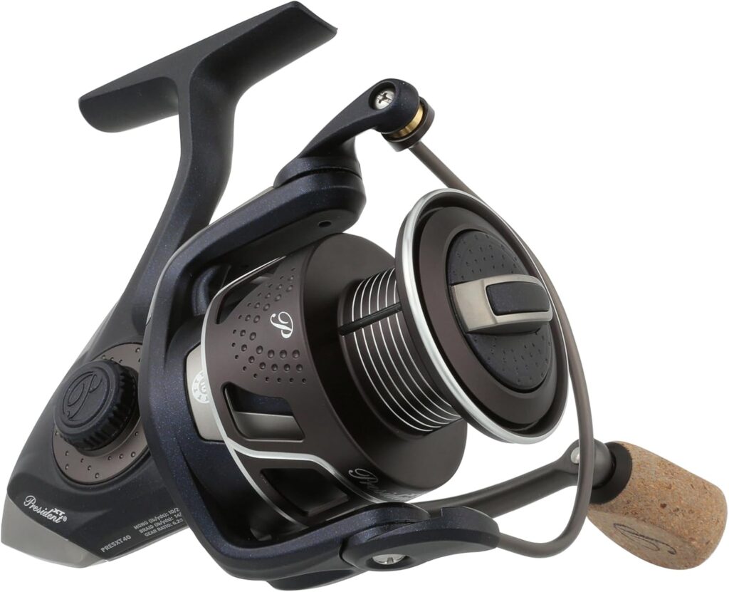 pflueger president xt 4000 spinning reel for salmon fishing in rivers