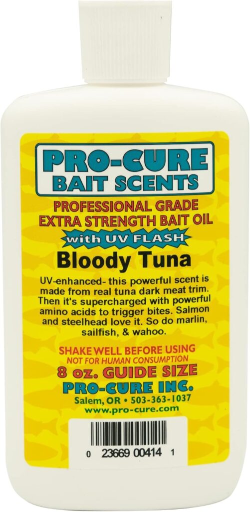 Pro-Cure Bloody Tuna scent for salmon fishing eggs and bait