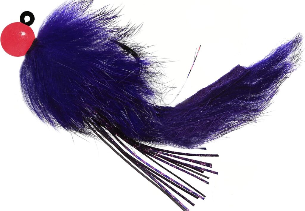 Aerojig twitching jig in purple, black, and pink
