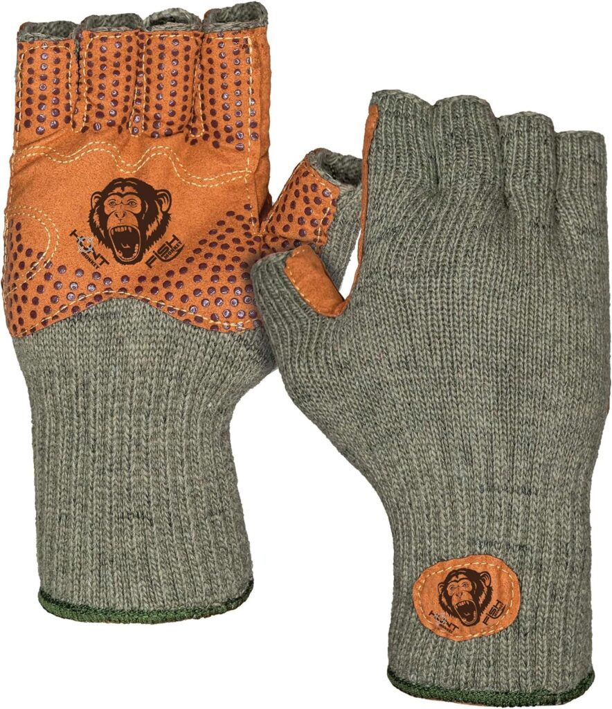 Fish Money Wooly Wool Winter Fishing Gloves