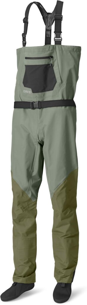  Orvis Clearwater bootfoot chest waders with felt sole boots for beginner salmon fishing
