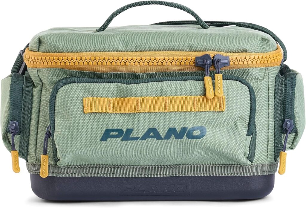 Plano Weekend 3500 traditional tackle bag with waterproof base and shoulder strap for salmon fishing gear