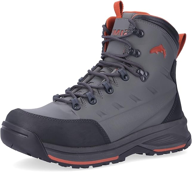 Simms Freestone rubber wading boots for salmon fishing with stockingfoot waders.