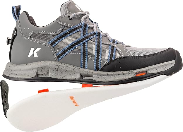  Korkers Men’s All Axis wet wading shoe for warm weather river fishing.