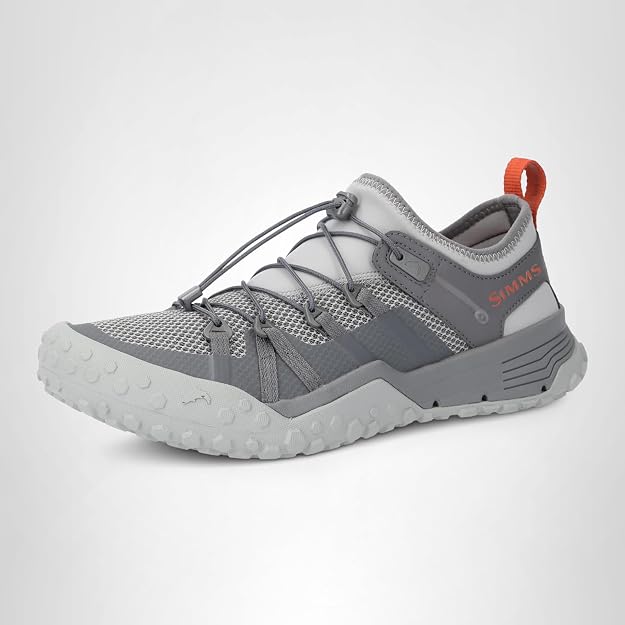 Simms Pursuit lightweight wet wading shoe for summer river fishing.